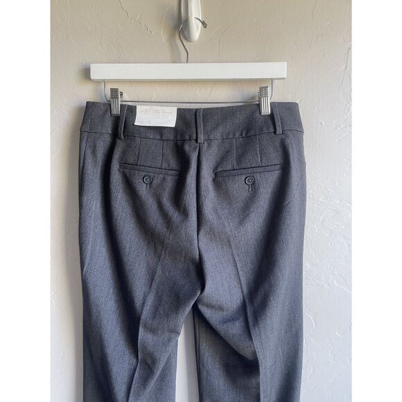 New! LOFT Outlet Size 4 Charcoal Gray CurvyFit Dress Trousers Straight Leg Stret - Picture 6 of 10